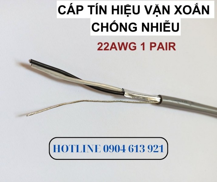 Cáp điều khiển chống nhiễu 1 pair 18AWG Altek Kabel 