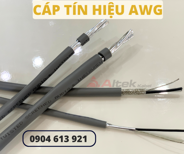 Cáp điều khiển chống nhiễu 1 pair 18AWG Altek Kabel 