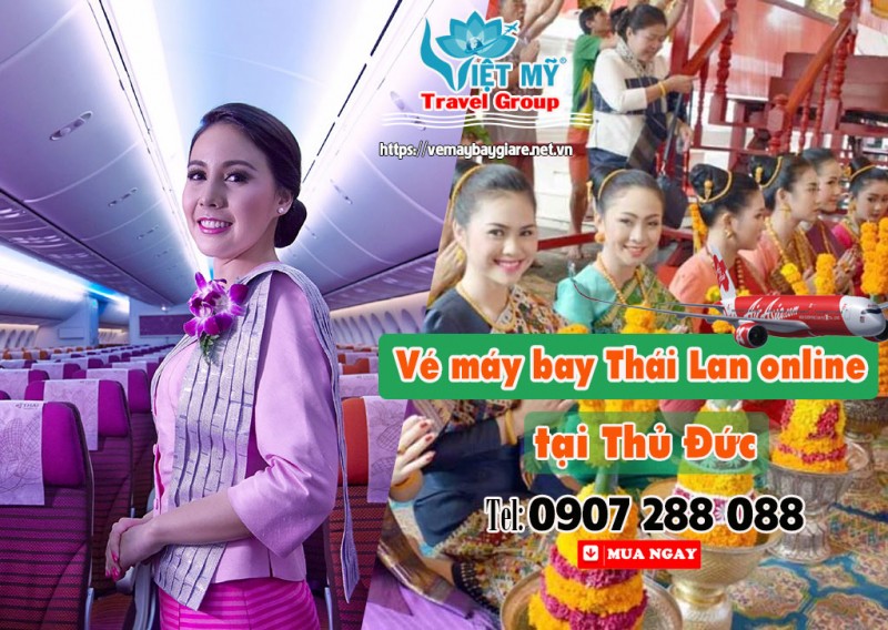 Mua vé máy bay Thái Lan online tại TP.Thủ Đức 