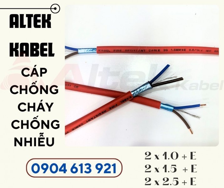 Dây tín hiệu báo cháy chống cháy chống nhiễu SCC 2x1.5 Altek Kabel