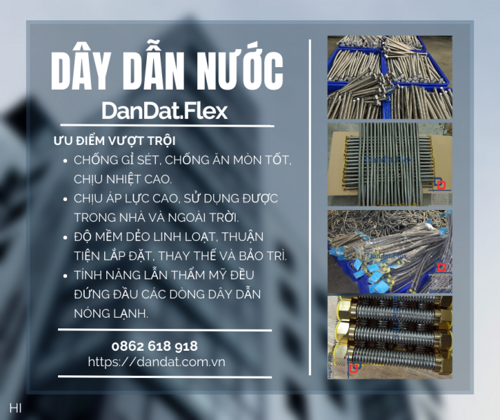 Dây Dẫn Nước Chịu Nhiệt Cho Bình Nóng Lạnh Inox 304, Dây cấp nước inox 304, Dây nối mềm cho bình nướ