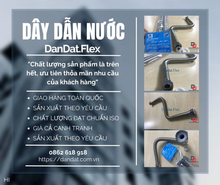 Dây Dẫn Nước Chịu Nhiệt Cho Bình Nóng Lạnh Inox 304, Dây cấp nước inox 304, Dây nối mềm cho bình nướ