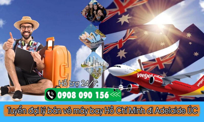 Việt Mỹ hiện đang tuyển đại lý bán vé máy bay từ Hồ Chí Minh đi Adelaide, Úc 