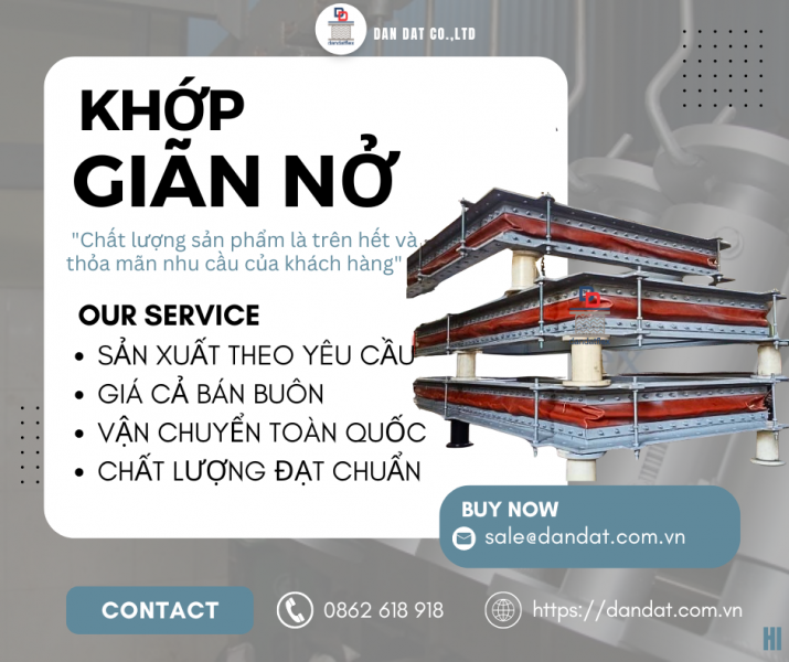 Khớp Co Giãn Cho Nồi Hơi Công Nghiệp| Khớp Nối Co Giãn Chịu Áp Cao - Giải Pháp Tối Ưu Từ DanDat.Flex