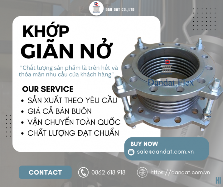 Khớp Co Giãn Cho Nồi Hơi Công Nghiệp| Khớp Nối Co Giãn Chịu Áp Cao - Giải Pháp Tối Ưu Từ DanDat.Flex