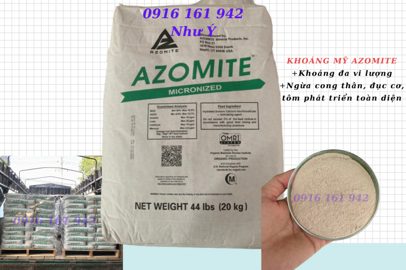 AZOMITE - Khoáng Mỹ đa vi lượng, tôm phát triển toàn diện