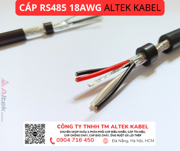 Cáp lắp đặt năng lượng mặt trời RS485 18awg Altek Kabel