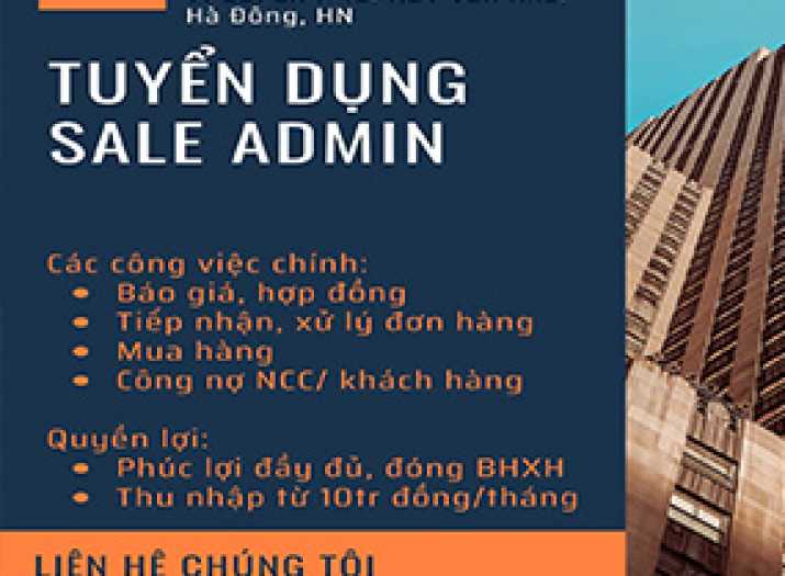 TUYỂN DỤNG SALE ADMIN