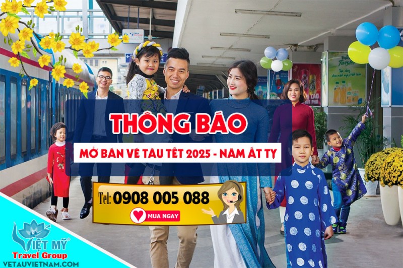 Thông báo mở bán vé tàu Tết 2025 – năm Ất Tỵ 