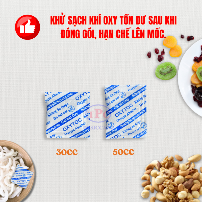 Bảo quản bánh mứt dùng gói hút Oxy 