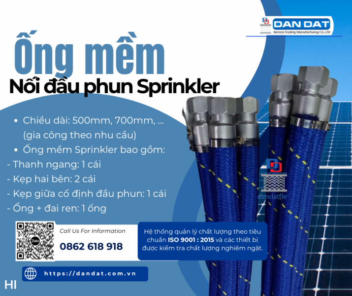 Ống Mềm Nối Đầu Phun Sprinkler, Khớp nối mềm PCCC, Dây mềm nối đầu phun sprinkler | Phòng Cháy Chữa 