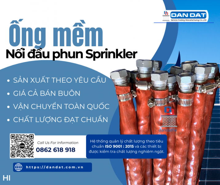 Ống Mềm Nối Đầu Phun Sprinkler, Khớp nối mềm PCCC, Dây mềm nối đầu phun sprinkler | Phòng Cháy Chữa 