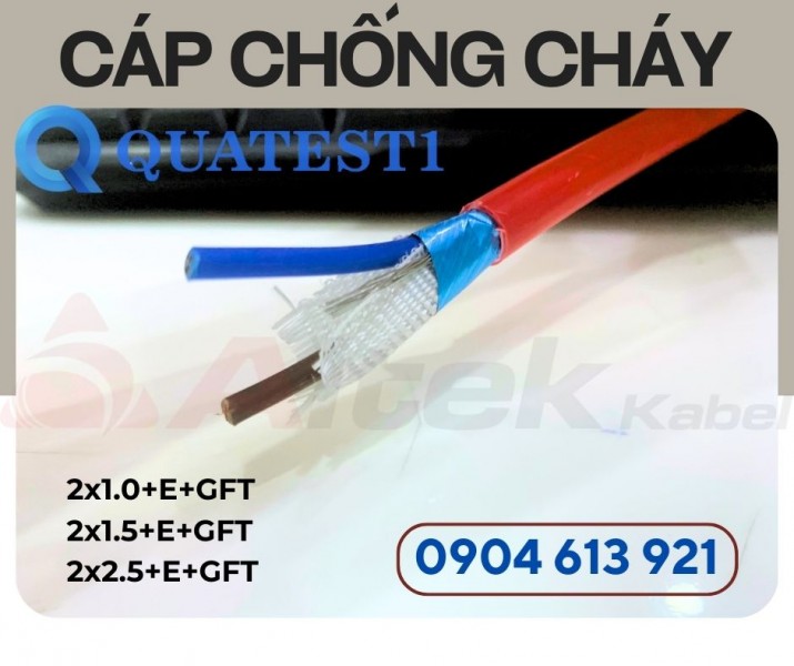 Cáp tín hiệu chống cháy chống nhiễu 2x1.5mm2 - Fr Altek Kabel