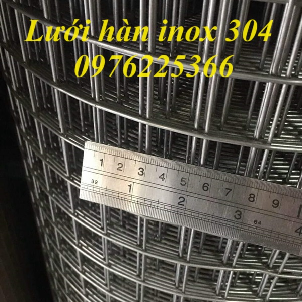 Lưới hàn inox ô 50x50 sợi 2ly 