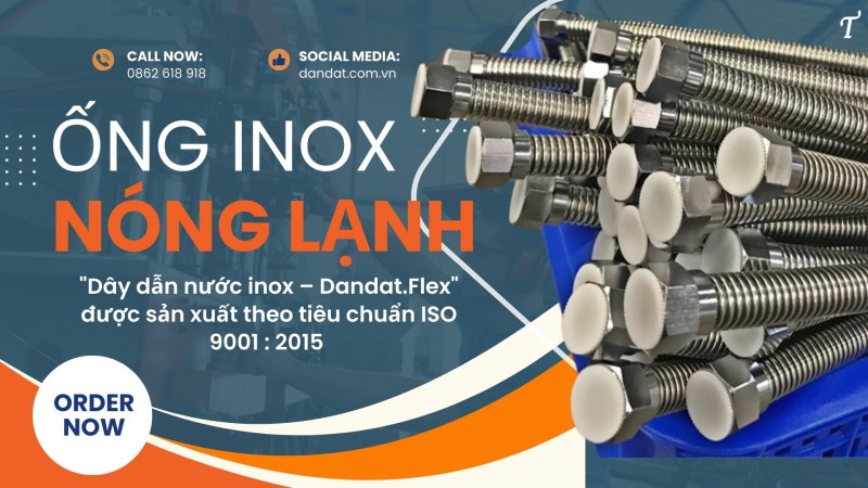 Dây dẫn nước mềm inox, ống mềm cho máy nóng lạnh, dây inox cấp nước ren trong