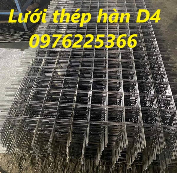 Lưới thép hàn phi 4 ô 100x100, 150x150, 200x200 hàn đen 