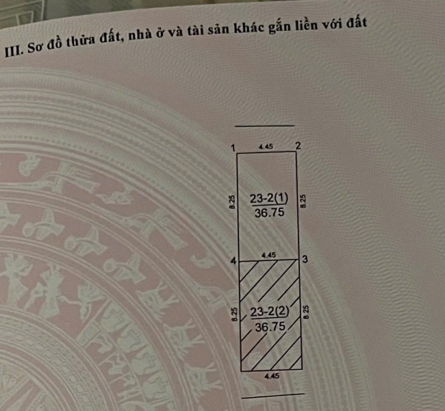 Bán 36.75m2 đất thổ cử Tổ 24 Thị Trấn Đông Anh, Đông Anh, Hà Nội