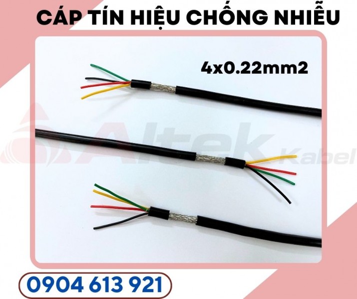 Cáp tín hiệu chống nhiễu 4x0.22mm2 Altek Kabel bán ở Hà Nội, Đà Nẵng, HCM 