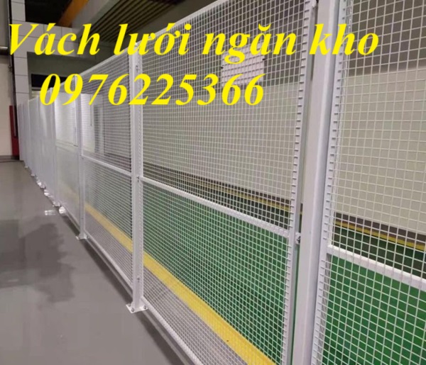 Vách lưới thép ngăn kho nhà máy, vách lưới ngăn nhà xưởng 