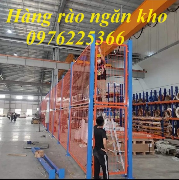 Vách lưới thép ngăn kho xưởng, hàng rào nhà máy 