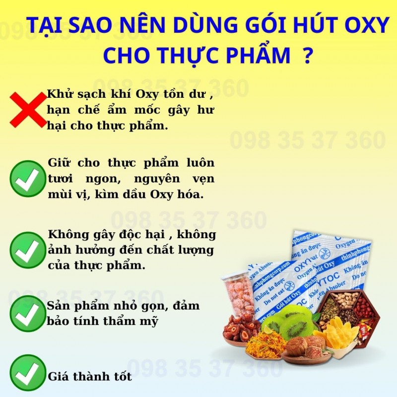 Gói hút Oxytoc chống ẩm mốc cho bánh mứt Tết