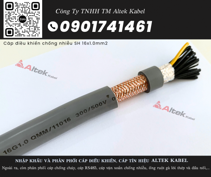 Cáp điều khiển 16 lõi Altek Kabel 0.5mm/ 0.75mm/ 1.0mm/ 1.5mm