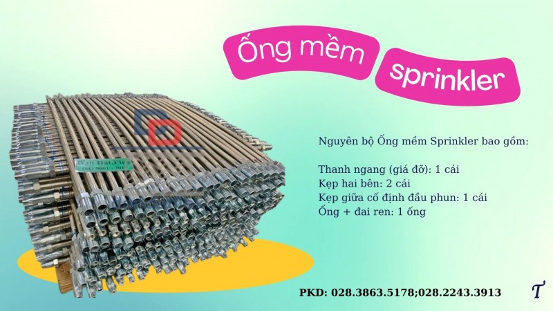 Ống mềm chữa cháy, ống nối mềm đầu phun sprinkler, dây nối mềm inox cho sprinkler