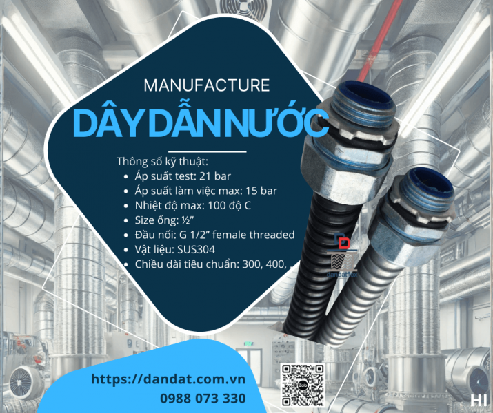 Dây Dẫn Nước Inox| Dây dẫn nước inox chịu nhiệt| Dây dẫn nước chịu nhiệt