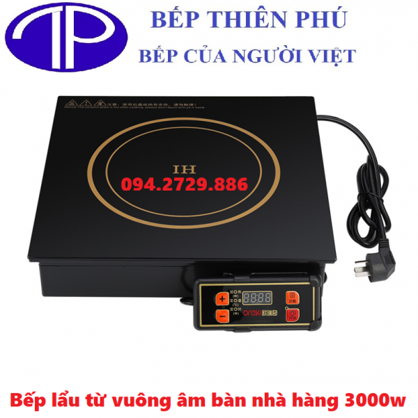 Bếp lẩu từ âm bàn vuông 3000w giá rẻ tại Nam Định