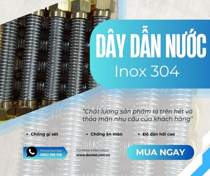 Ống Mềm Dẫn Nước Inox, Dây Dẫn Nước Inox Chịu Nhiệt, Dây Dẫn Nước Bình Nóng Lạnh