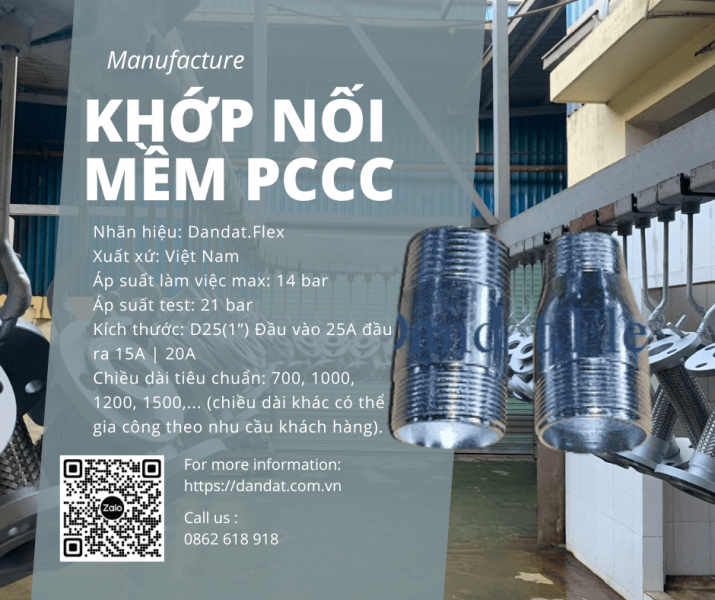 Khớp Nối Mềm PCCC| Dây mềm nối đầu phun sprinkler, Ống mềm kết nối đầu phun Sprinkler