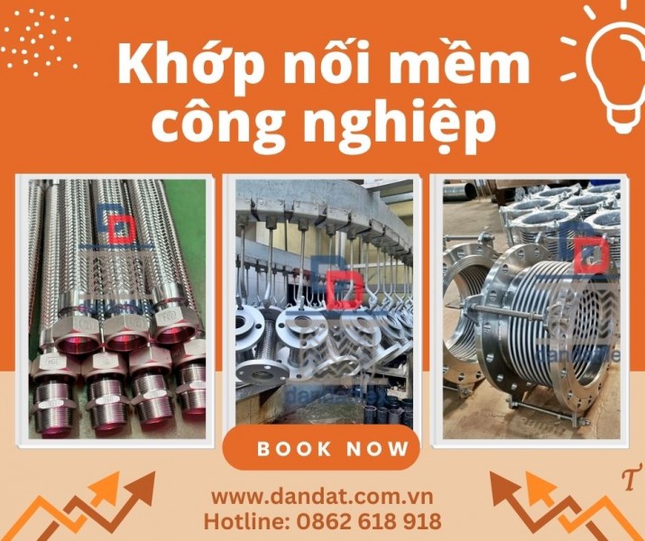 Khớp nối mềm rắc co ren, khớp nối mềm xăng dầu, khớp nối chống rung máy phát