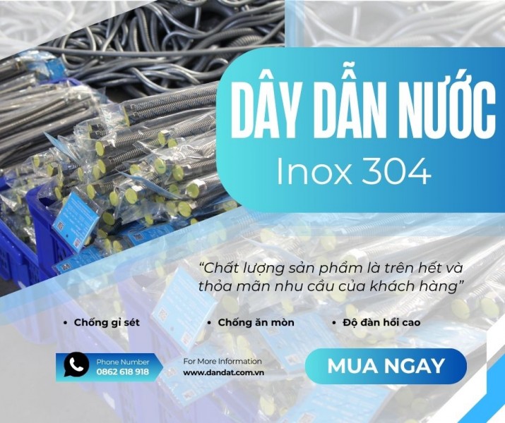 DÂY DẪN NƯỚC NÓNG LẠNH VÒI | DÂY DẪN NƯỚC CHỊU NHIỆT | DÂY CẤP NƯỚC INOX - GIÁ TỐT