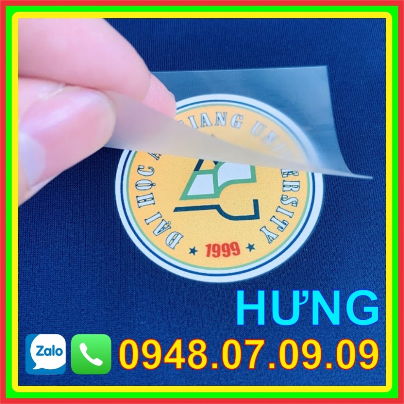 Nhãn ép nhiệt quần áo may mặc  Nhãn ép nhiệt HƯNG THANH 