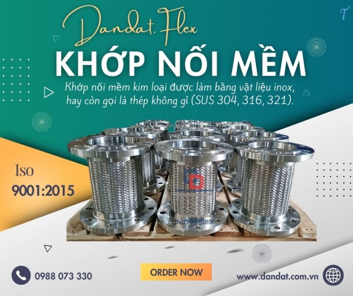 Khớp nối mềm rắc co ren, khớp nối mềm vi sinh, khớp nối mềm dẫn khí hóa lỏng