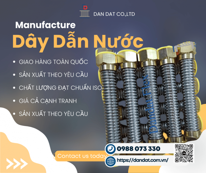 Dây Dẫn Nước Mềm Inox, Dây dẫn nước bình nóng lạnh, dây dẫn nước inox 304 