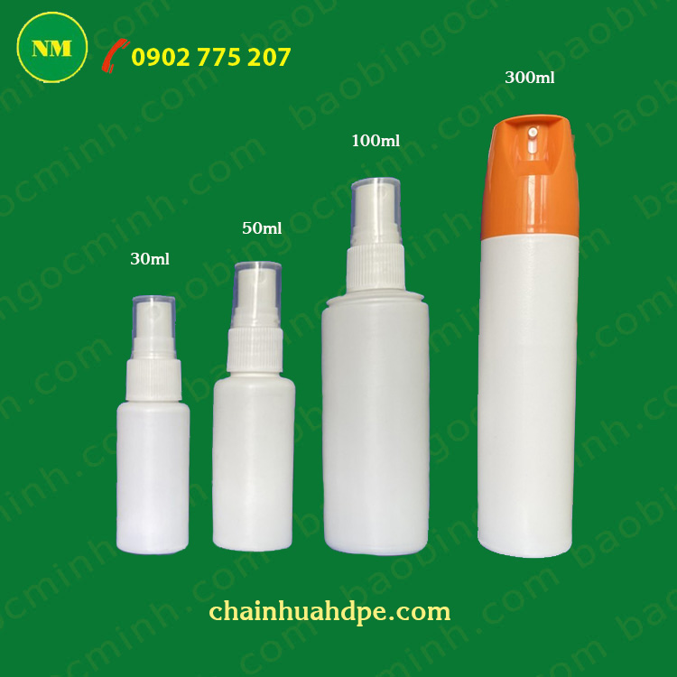 Chai xịt phun sương hdpe 100ml cho dung dịch sát khuẩn