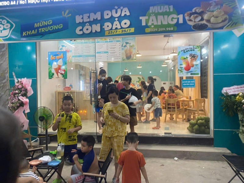 CẦN SANG NHƯỢNG TOÀN BỘ CỬA HÀNG KEM DỪA CÔN ĐẢO COCOO