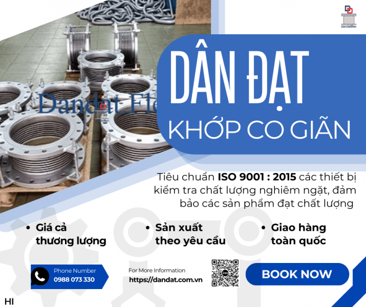 Khớp Nối Giãn Nở Nhiệt Inox, Khớp co giãn cho nồi hơi công nghiệp