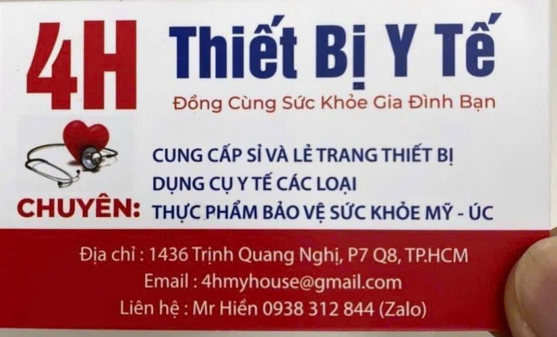 THIẾT BỊ Y TẾ 4H : Chuyên cung cấp sỉ và lẻ dụng cụ y khoa