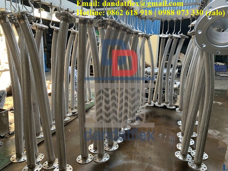 Ống mềm inox nối ren, Khớp nối mềm chống rung inox mặt bích