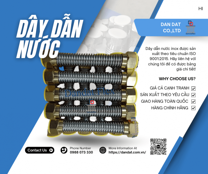 Dây Dẫn Nước Bình Nóng Lạnh| Dây dẫn nước inox 304, Dây cấp bình nóng lạnh chịu nhiệt chịu áp