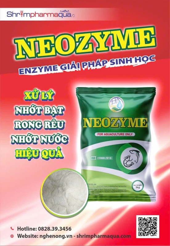 NEOZYME - Enzyme tẩy nhớt bạt, nhớt nước ao nuôi tôm cá