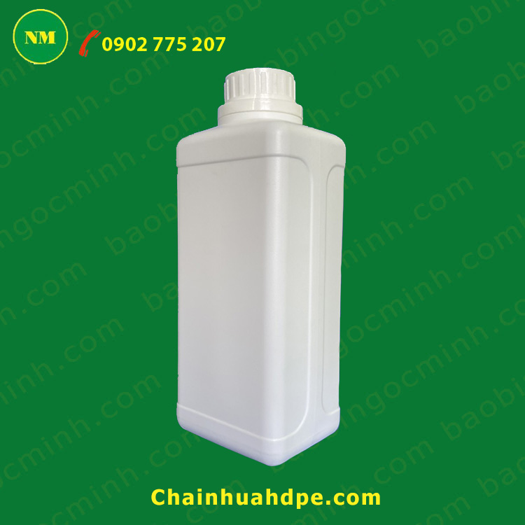 Chai nhựa 1000ml nhẵn bóng dễ dán, in ấn thông tin sản phẩm 