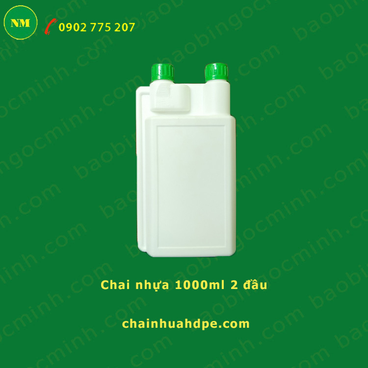 Chai nhựa 1000ml nhẵn bóng dễ dán, in ấn thông tin sản phẩm 