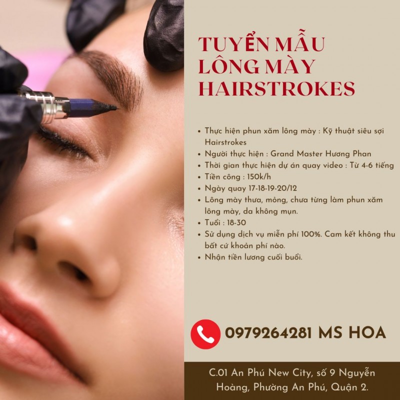 GÓC TUYỂN MẪU LÔNG MÀY HAIRSTROKES  