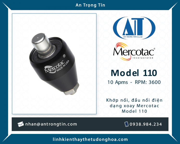 Khớp nối điện xoay Mercotac – Model 104 giá siêu ưu đãi