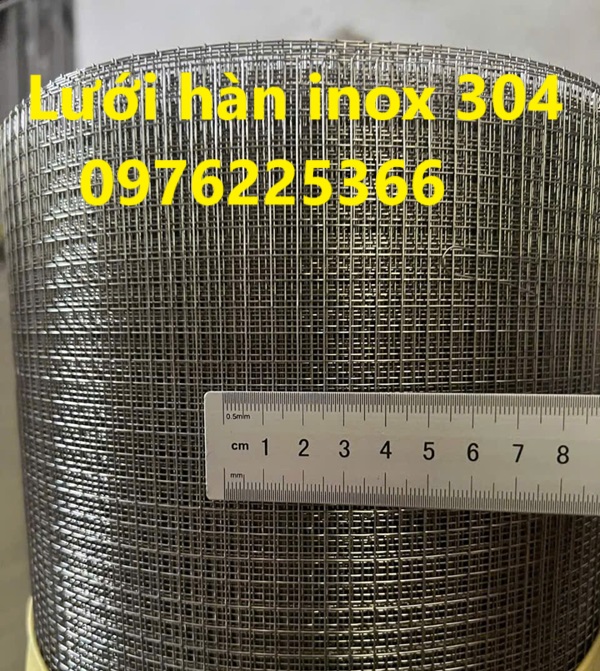 Lưới inox 304 hàn ô vuông 10x10