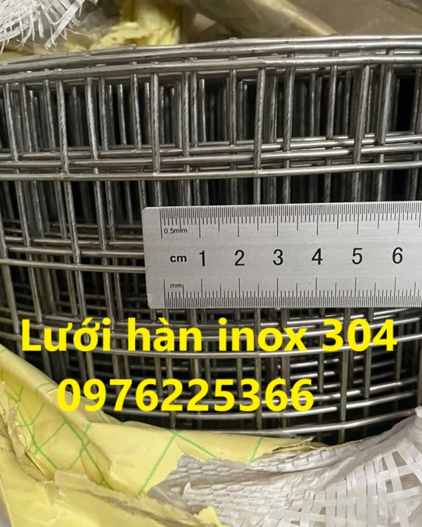 Lưới inox 304 hàn ô vuông 30x30