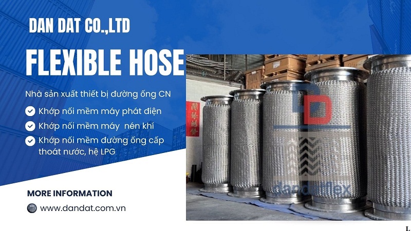 Khớp nối chống rung cho máy bơm, Khớp giãn nở inox mặt bích